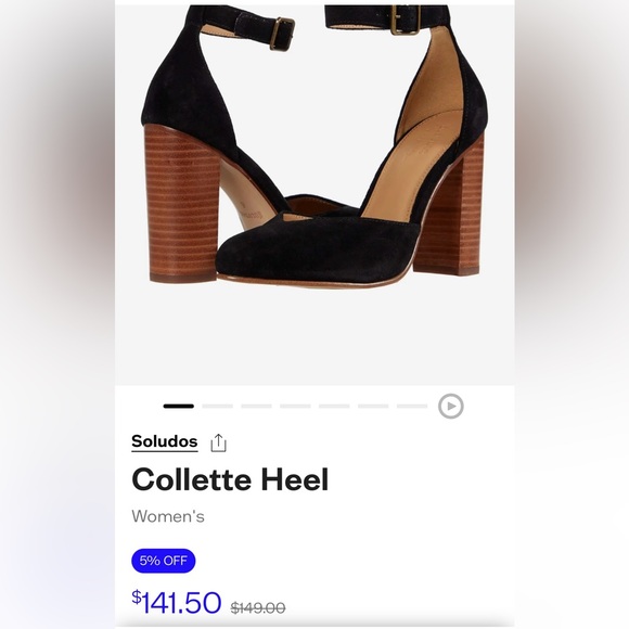 Pair of black velvet Soludos heels from Anthropologie - Picture 5 of 7